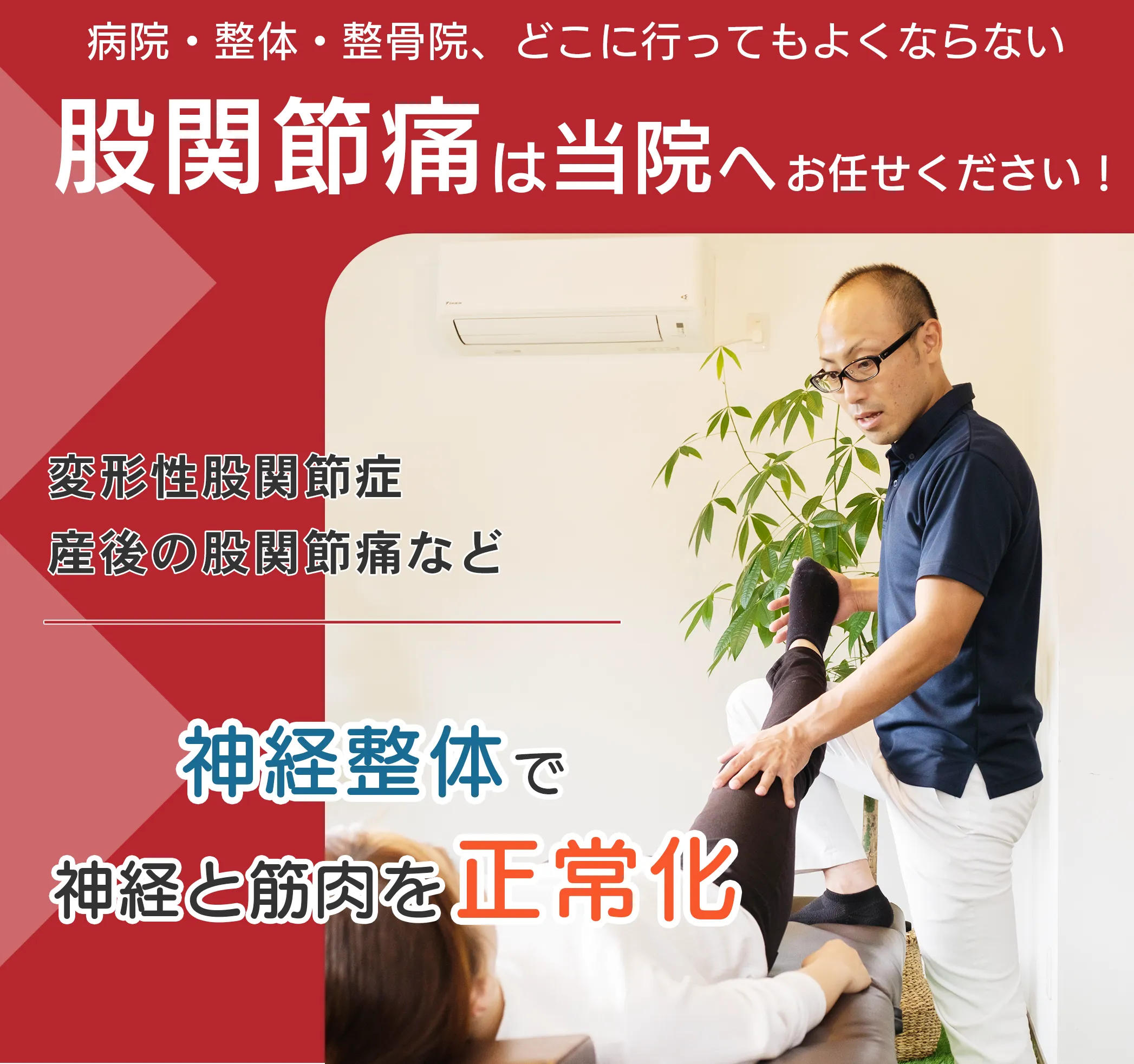 股関節痛は当院へお任せください！